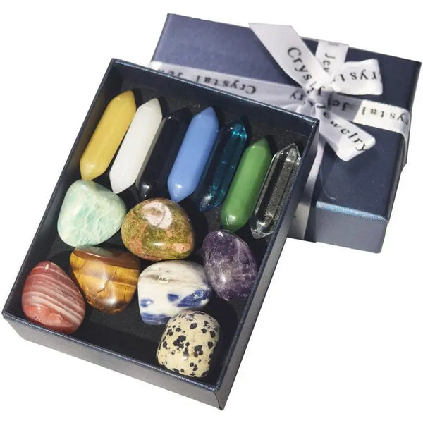 14-Piece Crystal & Gemstone Collection Set